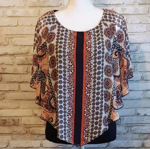 Boho Flowy Shirt with Batwing Sleeves